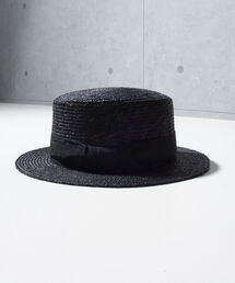 GLOSTER | 【GLOSTER/グロスター】STRAW BOATER HAT ストローハット 麦わら カンカン帽(ハット)