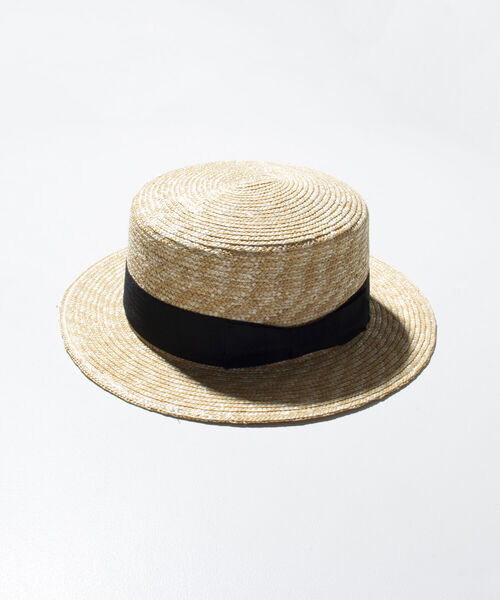 GLOSTER（グロスター）の「【GLOSTER/グロスター】STRAW BOATER HAT ストローハット 麦わら カンカン帽（ハット・メンズ・ブラック/ベージュ/アイボリー・FREE）」の12枚目の写真