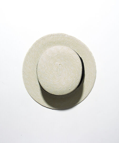GLOSTER（グロスター）の「【GLOSTER/グロスター】STRAW BOATER HAT ストローハット 麦わら カンカン帽（ハット・メンズ・ブラック/ベージュ/アイボリー・FREE）」の10枚目の写真
