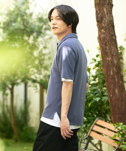 RACOOL/ラクール】ポロシャツ 接触冷感 ソフトタッチ ストレッチ