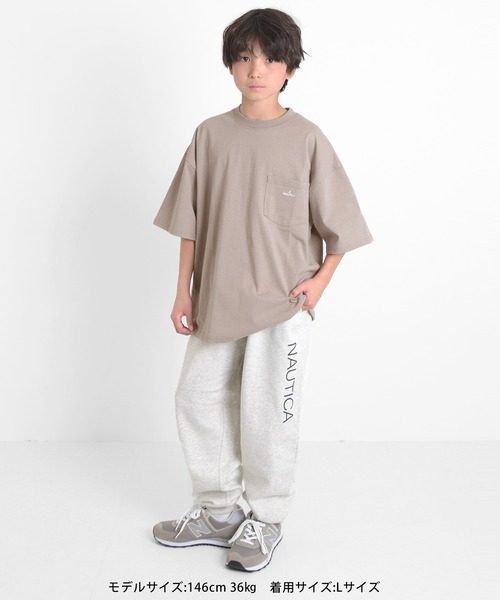 GLAZOS（グラソス）の「【NAUTICA】フロントポケット刺繍ビッグ半袖Tシャツ（Tシャツ/カットソー・キッズ・ホワイト/チャコールグレー/インディゴブルー・M/L/XL）」の13枚目の写真