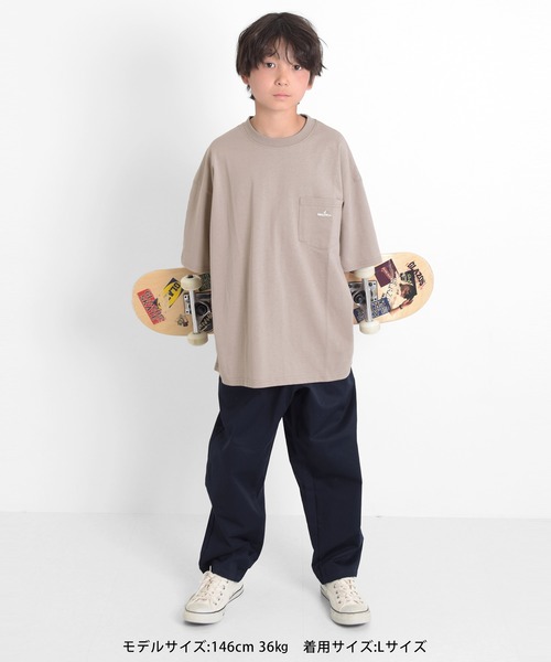 GLAZOS（グラソス）の「【NAUTICA】フロントポケット刺繍ビッグ半袖Tシャツ（Tシャツ/カットソー・キッズ・ホワイト/チャコールグレー/インディゴブルー・M/L/XL）」の17枚目の写真