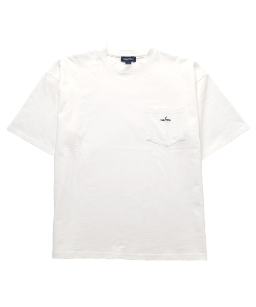 GLAZOS（グラソス）の「【NAUTICA】フロントポケット刺繍ビッグ半袖Tシャツ（Tシャツ/カットソー・キッズ・ホワイト/チャコールグレー/インディゴブルー・M/L/XL）」の4枚目の写真