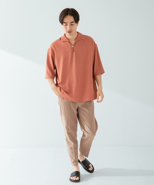 URBAN RESEARCH ROSSO MEN（アーバンリサーチロッソメン）の「『XLサイズあり』リネンイージーテーパードパンツ（その他パンツ・メンズ・ブラック/カーキ/ベージュ・MEDIUM/LARGE/SMALL/X-LARGE）」の20枚目の写真