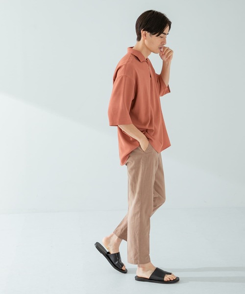 URBAN RESEARCH ROSSO MEN（アーバンリサーチロッソメン）の「『XLサイズあり』リネンイージーテーパードパンツ（その他パンツ・メンズ・ブラック/カーキ/ベージュ・MEDIUM/LARGE/SMALL/X-LARGE）」の21枚目の写真