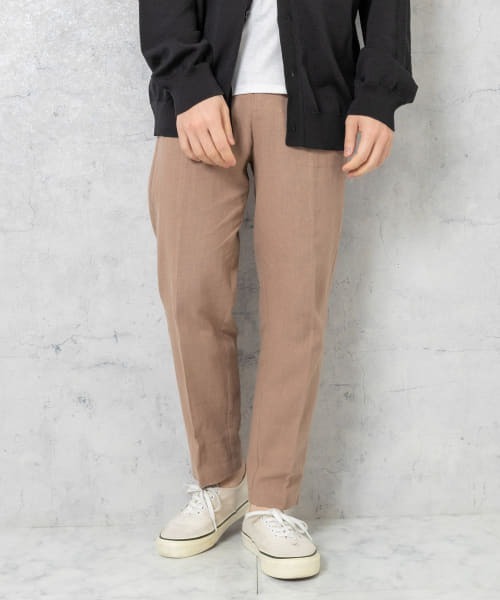 URBAN RESEARCH ROSSO MEN（アーバンリサーチロッソメン）の「『XLサイズあり』リネンイージーテーパードパンツ（その他パンツ・メンズ・ブラック/カーキ/ベージュ・MEDIUM/LARGE/SMALL/X-LARGE）」の4枚目の写真