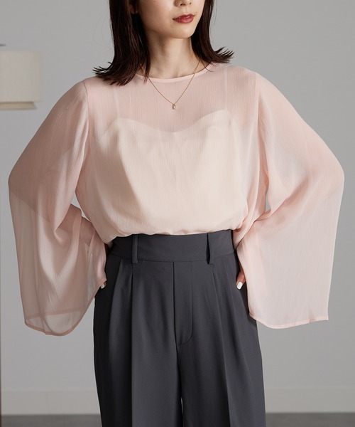アイレネ バックスリット シアー半袖ブラウス レディース SIZE 36 (S) IRENE IRENE(アイレネ) 23SS Long sleeve blouse ロングスリーブ ブラウス