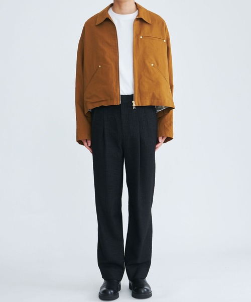 URU（ウル）の「ZIP UP BLOUSON（ブルゾン・メンズ・ベージュ/ブラック・1/2）」の13枚目の写真