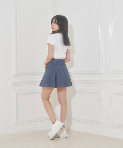 ANDGEEBEE（アンジービー）の「総柄ツイルスカパン（スカート・レディース・チャコールグレー/ブルー・MEDIUM）」の12枚目の写真