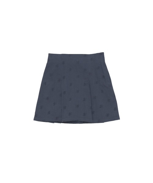 ANDGEEBEE（アンジービー）の「総柄ツイルスカパン（スカート・レディース・チャコールグレー/ブルー・MEDIUM）」の11枚目の写真