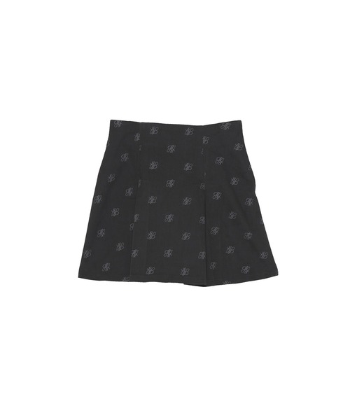 ANDGEEBEE（アンジービー）の「総柄ツイルスカパン（スカート・レディース・チャコールグレー/ブルー・MEDIUM）」の6枚目の写真