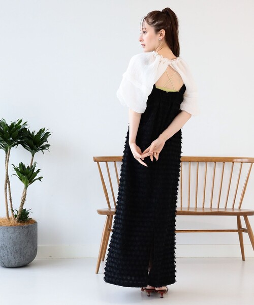 Ray BEAMS（レイビームス）の「Ray BEAMS / シアー 2way ボレロ（シャツ/ブラウス・レディース・ホワイト/ブラック・ONE SIZE）」の4枚目の写真