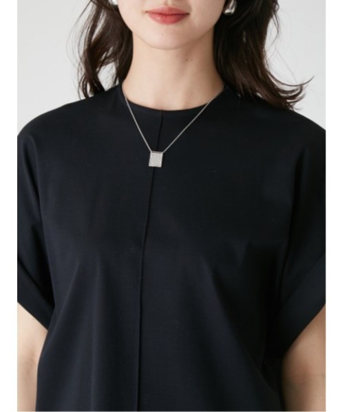 Mila Owen（ミラオーウェン）の「ロールアップスリーブドルマンカットトップス【ウォッシャブル/手洗い可能】（Tシャツ/カットソー・レディース・ホワイト/ブラック/ピンクベージュ・0/1）」の13枚目の写真