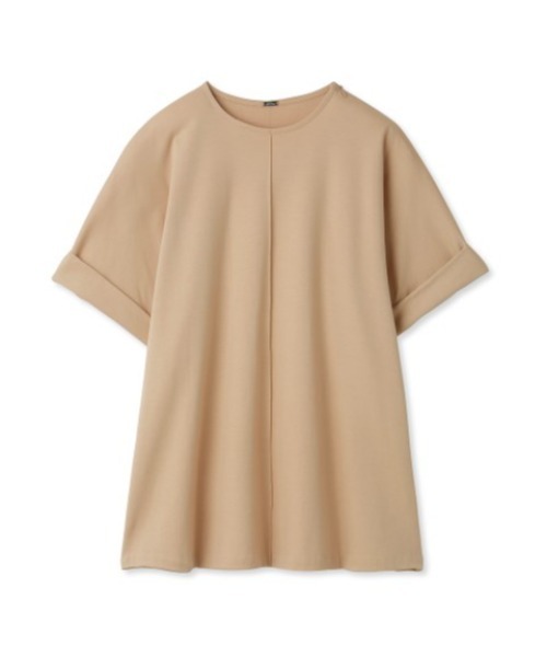 Mila Owen（ミラオーウェン）の「ロールアップスリーブドルマンカットトップス【ウォッシャブル/手洗い可能】（Tシャツ/カットソー・レディース・ホワイト/ブラック/ピンクベージュ・0/1）」の5枚目の写真