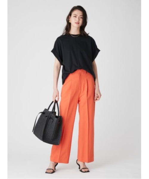 Mila Owen（ミラオーウェン）の「ロールアップスリーブドルマンカットトップス【ウォッシャブル/手洗い可能】（Tシャツ/カットソー・レディース・ホワイト/ブラック/ピンクベージュ・0/1）」の18枚目の写真