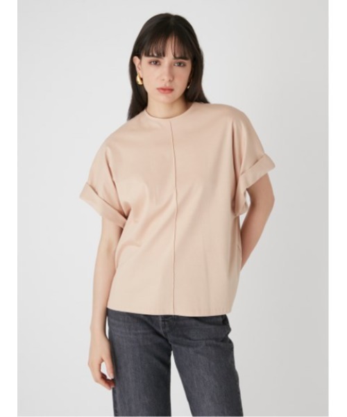 Mila Owen（ミラオーウェン）の「ロールアップスリーブドルマンカットトップス【ウォッシャブル/手洗い可能】（Tシャツ/カットソー・レディース・ホワイト/ブラック/ピンクベージュ・0/1）」の22枚目の写真