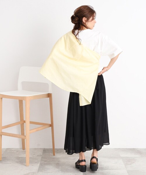 SHOO・LA・RUE(シューラルー)の「◆【歩くたびに軽やかに揺れる】ウエストギャザー スカート(スカート・レディース・ライトグレー/ネイビー/ブラウン系/ブラック・00)」の14枚目の写真