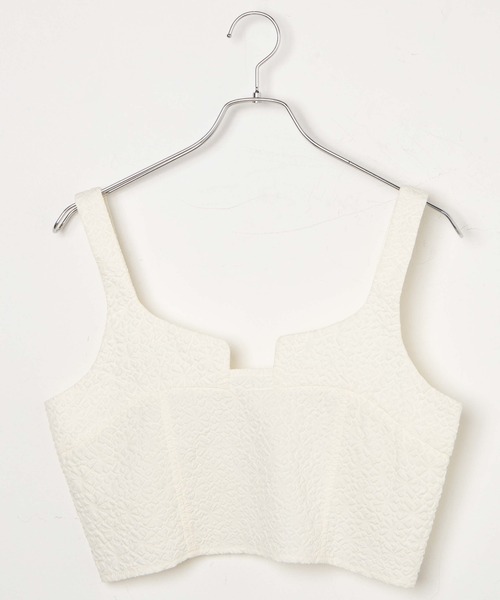 WEGO(ウィゴー)の「WEGO/フラワージャガードビスチェ(タンクトップ・レディース・ブラック/オフホワイト・FREE)」の13枚目の写真