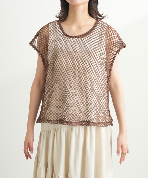 CIAOPANIC TYPY（チャオパニックティピー）の「メッシュTEE付キャミワンピース（ワンピース・レディース・ブラック/ブラウン/ホワイト・ONE SIZE）」の18枚目の写真