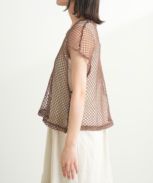 CIAOPANIC TYPY（チャオパニックティピー）の「メッシュTEE付キャミワンピース（ワンピース・レディース・ブラック/ブラウン/ホワイト・ONE SIZE）」の13枚目の写真