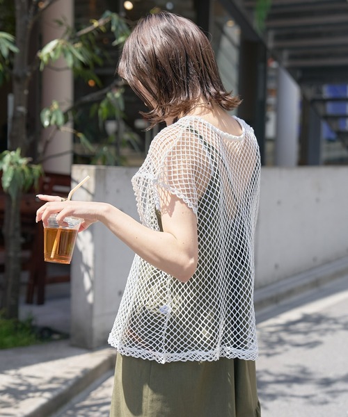 CIAOPANIC TYPY（チャオパニックティピー）の「メッシュTEE付キャミワンピース（ワンピース・レディース・ブラック/ブラウン/ホワイト・ONE SIZE）」の9枚目の写真