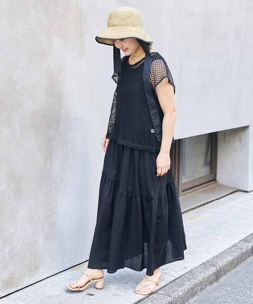 CIAOPANIC TYPY（チャオパニックティピー）の「メッシュTEE付キャミワンピース（ワンピース・レディース・ブラック/ブラウン/ホワイト・ONE SIZE）」の21枚目の写真