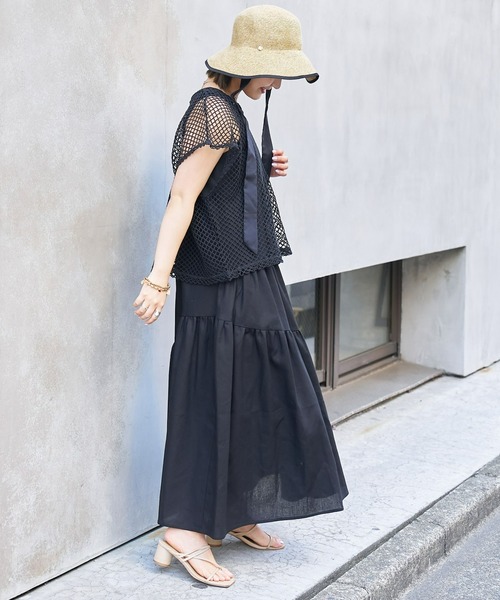 CIAOPANIC TYPY（チャオパニックティピー）の「メッシュTEE付キャミワンピース（ワンピース・レディース・ブラック/ブラウン/ホワイト・ONE SIZE）」の6枚目の写真