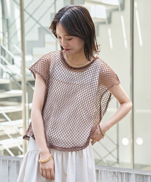 CIAOPANIC TYPY（チャオパニックティピー）の「メッシュTEE付キャミワンピース（ワンピース・レディース・ブラック/ブラウン/ホワイト・ONE SIZE）」の15枚目の写真