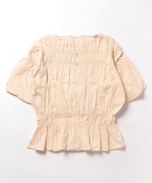 JUMELLE（ジュメロ）の「シャーリングBL（シャツ/ブラウス・レディース・ブラック/ライトベージュ・M）」の3枚目の写真