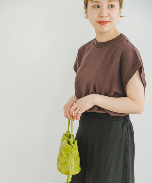 ITEMS URBANRESEARCH（アイテムズ アーバンリサーチ）の「『UR TECH』フレンチTシャツ（Tシャツ/カットソー・レディース・ブラウン/ブラック/ホワイト・FREE）」の10枚目の写真