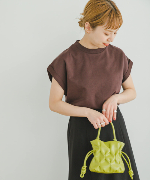 ITEMS URBANRESEARCH（アイテムズ アーバンリサーチ）の「『UR TECH』フレンチTシャツ（Tシャツ/カットソー・レディース・ブラウン/ブラック/ホワイト・FREE）」の11枚目の写真