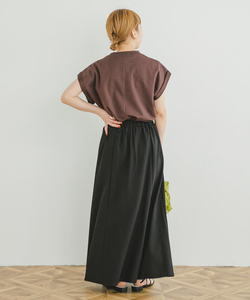 ITEMS URBANRESEARCH（アイテムズ アーバンリサーチ）の「『UR TECH』フレンチTシャツ（Tシャツ/カットソー・レディース・ブラウン/ブラック/ホワイト・FREE）」の14枚目の写真