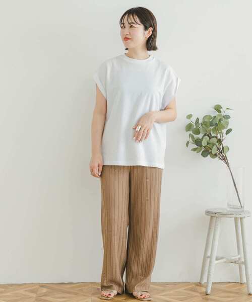 ITEMS URBANRESEARCH（アイテムズ アーバンリサーチ）の「『UR TECH』フレンチTシャツ（Tシャツ/カットソー・レディース・ブラウン/ブラック/ホワイト・FREE）」の17枚目の写真