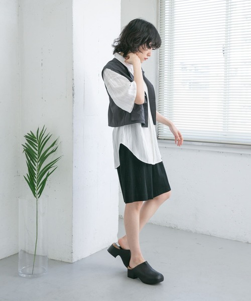 KBF（ケイビーエフ）の「ミリタリーショートベスト（ベスト・レディース・チャコールグレー/オフホワイト/ライトカーキ・ONE）」の18枚目の写真