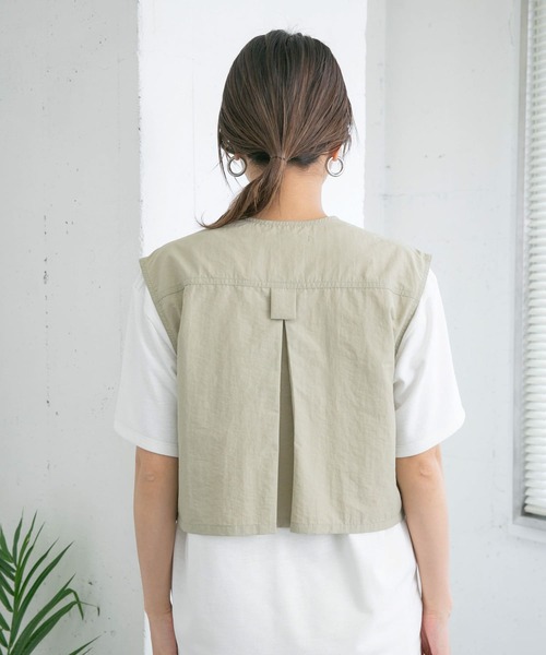 KBF（ケイビーエフ）の「ミリタリーショートベスト（ベスト・レディース・チャコールグレー/オフホワイト/ライトカーキ・ONE）」の14枚目の写真