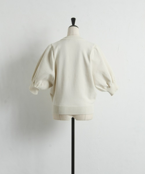 &. NOSTALGIA（アンドドットノスタルジア）の「【ZOZO限定】パフスリーブスポンジニットトップス（ニット/セーター・レディース・ラベンダー/ブラック/アイボリー/ネイビー・M）」の9枚目の写真