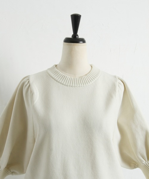 &. NOSTALGIA（アンドドットノスタルジア）の「【ZOZO限定】パフスリーブスポンジニットトップス（ニット/セーター・レディース・ラベンダー/ブラック/アイボリー/ネイビー・M）」の10枚目の写真