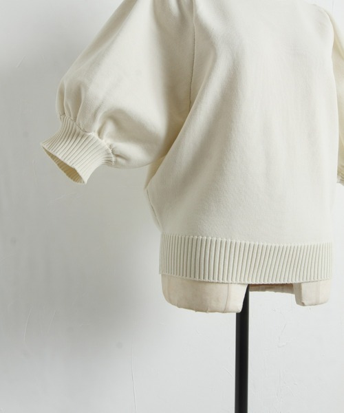 &. NOSTALGIA（アンドドットノスタルジア）の「【ZOZO限定】パフスリーブスポンジニットトップス（ニット/セーター・レディース・ラベンダー/ブラック/アイボリー/ネイビー・M）」の13枚目の写真