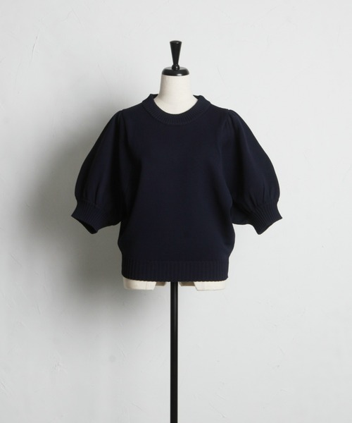 &. NOSTALGIA（アンドドットノスタルジア）の「【ZOZO限定】パフスリーブスポンジニットトップス（ニット/セーター・レディース・ラベンダー/ブラック/アイボリー/ネイビー・M）」の20枚目の写真