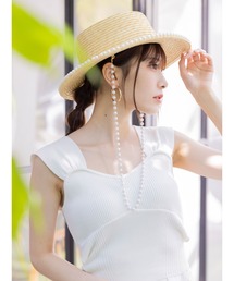 DURAS | フェイクパールチェーン付きハット(ハット)