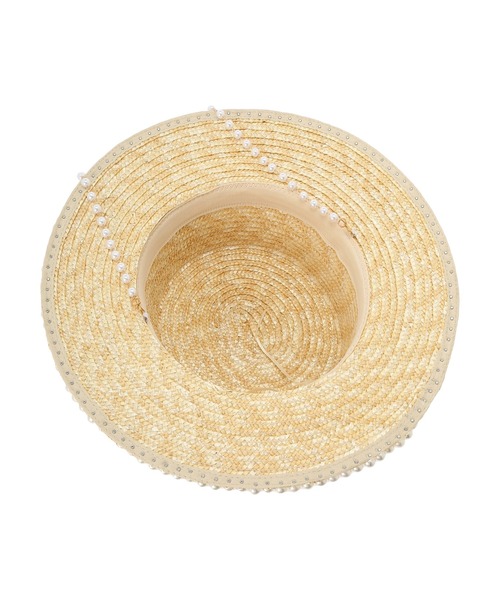 DURAS（デュラス）の「フェイクパールチェーン付きハット（ハット・レディース・ナチュラル・FREE）」の10枚目の写真