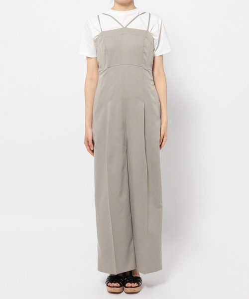 mysty woman（ミスティウーマン）の「ストリングハイウエストサロペット　909997（サロペット/オーバーオール・レディース・ブラウン/グレー/アイボリー・FREE）」の11枚目の写真