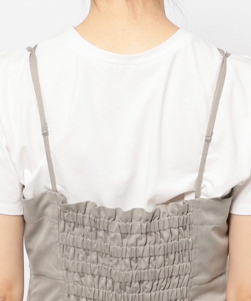 mysty woman（ミスティウーマン）の「ストリングハイウエストサロペット　909997（サロペット/オーバーオール・レディース・ブラウン/グレー/アイボリー・FREE）」の15枚目の写真