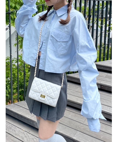 PHILLY（フィリー）の「【2点SET】キャミ＋ドロストシャツセット（シャツ/ブラウス・レディース・ホワイト/ブルー・FREE）」の12枚目の写真