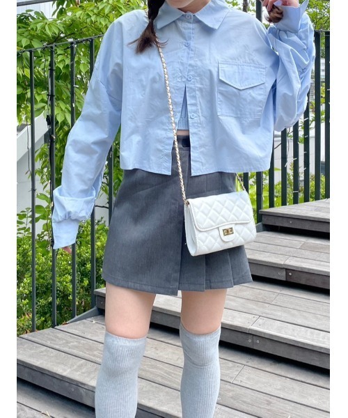 PHILLY（フィリー）の「【2点SET】キャミ＋ドロストシャツセット（シャツ/ブラウス・レディース・ホワイト/ブルー・FREE）」の13枚目の写真