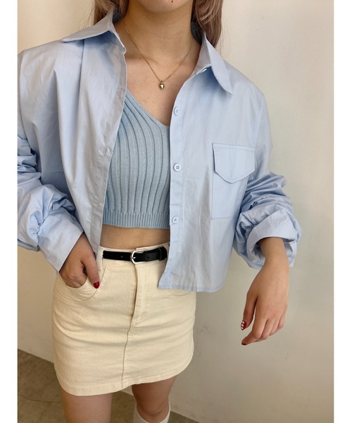 PHILLY（フィリー）の「【2点SET】キャミ＋ドロストシャツセット（シャツ/ブラウス・レディース・ホワイト/ブルー・FREE）」の21枚目の写真