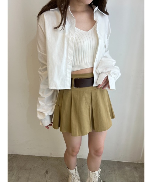 PHILLY（フィリー）の「【2点SET】キャミ＋ドロストシャツセット（シャツ/ブラウス・レディース・ホワイト/ブルー・FREE）」の7枚目の写真