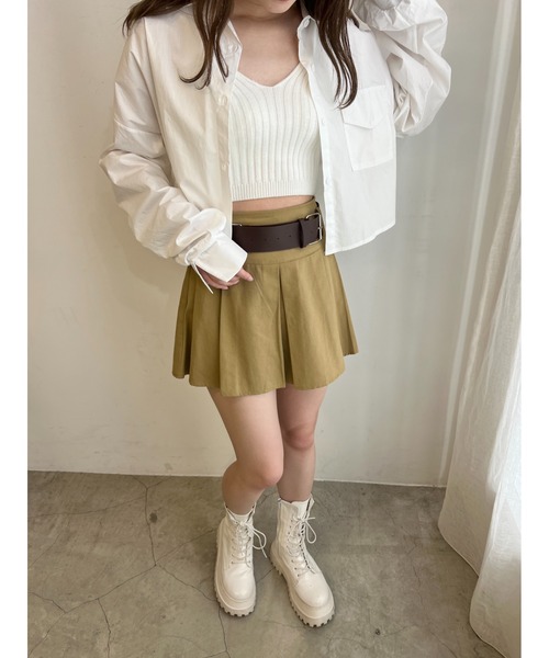 PHILLY（フィリー）の「【2点SET】キャミ＋ドロストシャツセット（シャツ/ブラウス・レディース・ホワイト/ブルー・FREE）」の4枚目の写真