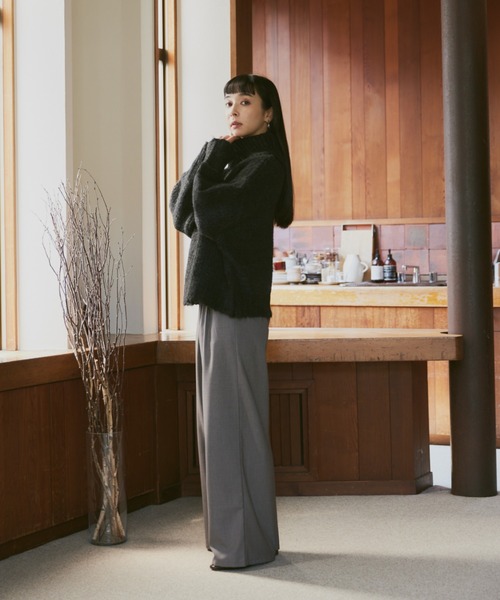 ニット セーター wool mix half zip knit/ウールミックスハーフジップニット レディース wool mix half zip knit/ウールミックスハーフジップニット