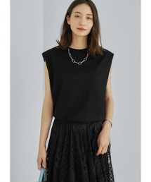 STYLE DELI | 【ものづくりJAPAN】ディオラマサイドBOXノースリトップス(Tシャツ/カットソー)